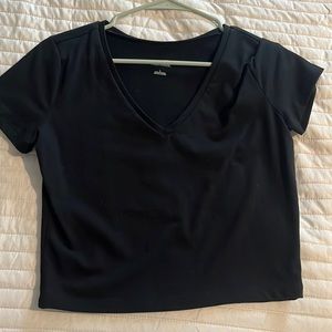 Large Black Crop Top